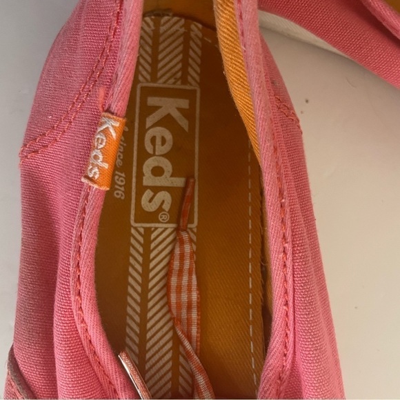 Keds Coral Canvas  4 Eyelet Tie Ribbon Lace Comfort Flats Shoes Sneakers - Picture 3 of 8